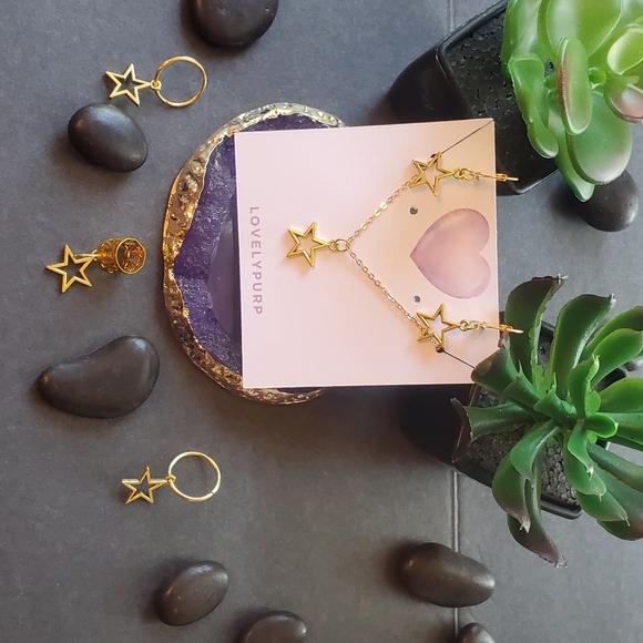 🌟 NEW! "You're a Star" GOLD colored Jewelry Sets for Dreadlocks, Braids, Hair.. - Picture 3 of 4